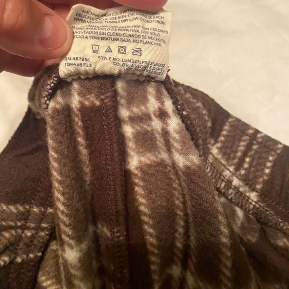 Lucky brand, sleepwear men’s pocketed, drawstring, flannel, medium - Picture 9 of 10